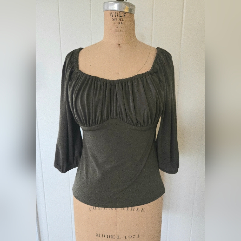 Olive Vacation Blouse Vixen by Micheline Pitt